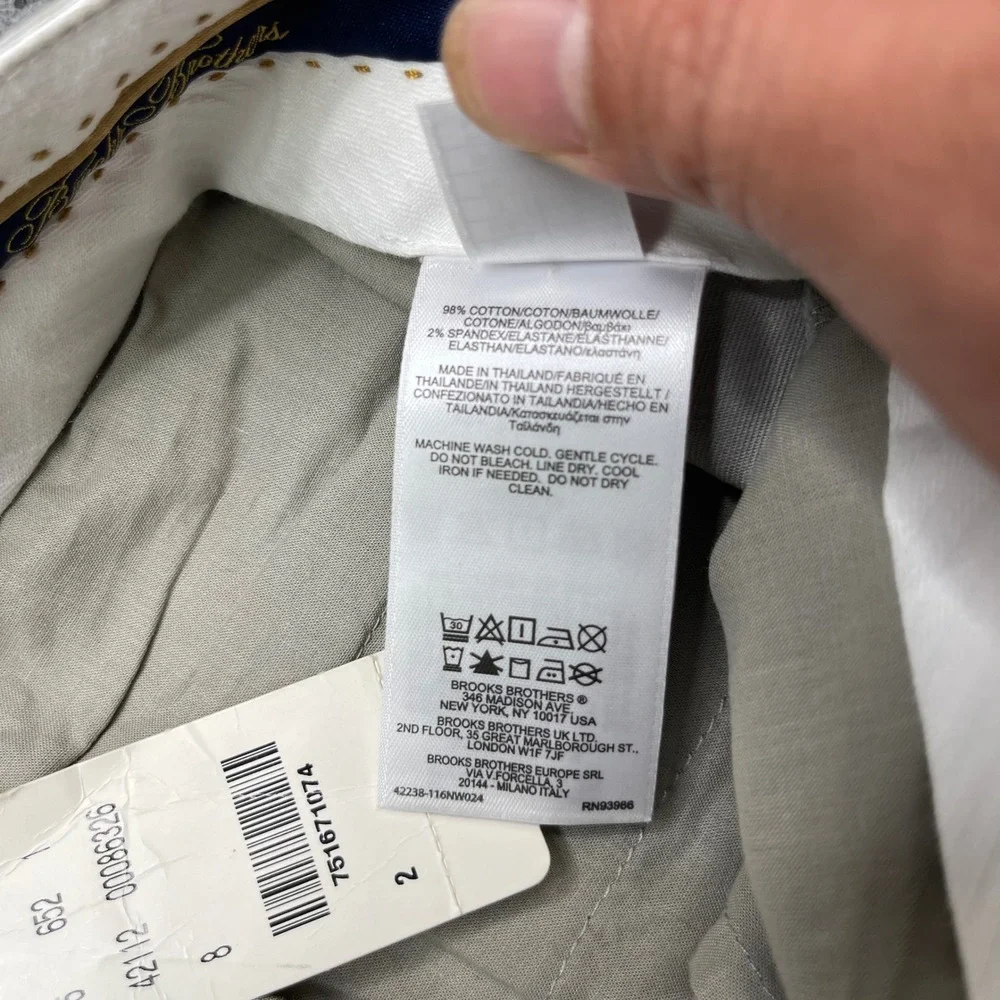 NEW Brooks Brothers 346 Madison Ave Khaki Wide Leg Stretch Pants Size 2  W30xL30